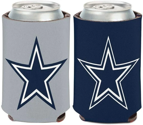 Dallas Cowboys Can Cooler Two Sided Design NFL Collapsible Koozie Cover