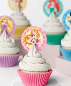 Disney Princesa Comestible Glaseado Oblea Pastel Cupcake Topper Decoraciones de Cumpleaños - Imagen 1 de 3