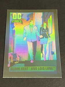 1992 IMPEL DC COMICS HOLOGRAM HALL OF FAME SUPERMAN CLARK KENT & LOIS LANE DCH1 - Picture 1 of 3