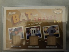 2022 Leaf Lumber Gary Sheffield Have Bat Will Travel Triple Bat Relic 21/30
