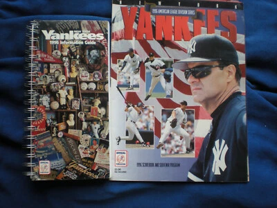 1996 NY YANKEES INFORMATION/MEDIA GUIDE & ALDS PROGRAM SET World Champions! - Image 1 of 4