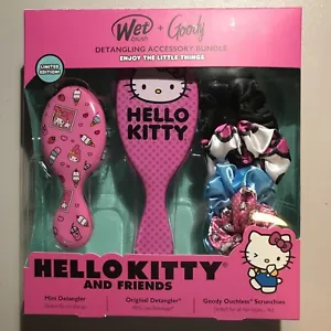 WET BRUSH & GOODY HELLO KITTY & FRIENDS HAIR BRUSH SET Limited Edition - Picture 1 of 5