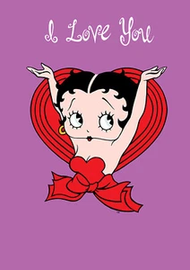 Betty Boop I Love You Greeting Card - Picture 1 of 2