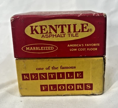 VTG 1958 Kentile Marbleized Asphalt Tile 24 Pieces 3” x 3” Salesman Samples - Image 1 of 4