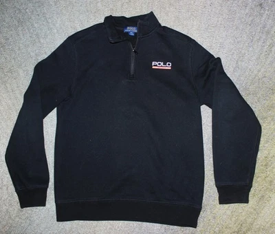 Polo Ralph Lauren Boys Black 1/4 Zip Long Sleeve Shirt - Size XL (18-20) - EUC - Image 1 of 3