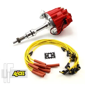 Ford SB 289 302 Windsor HEI Distributor Accel Spark Plug Wire Ignition Combo Kit - Picture 1 of 2