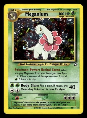 Meganium 10/111 Holo Rare Neo Genesis Set Pokemon Card - Image 1 of 2