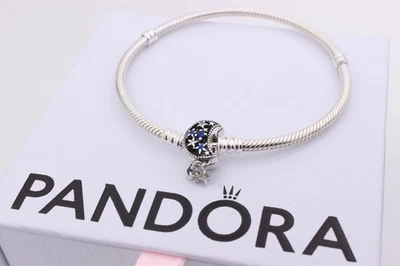 Auténtico Brazalete PANDORA Brillante Luna Cierre Serpiente Cadena Plata NUEVO con CAJA Foto 1 de 4