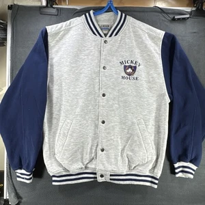 Vintage 90s Mickey Mouse Marine Club Gear Varisty Snap Lined Bomber Jacket Sz XL - Picture 1 of 10