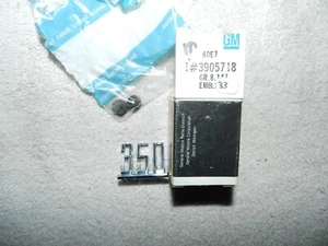 NOS GM 1967 Chevy Camaro "350" Fender Emblem #3905718 Pair - Picture 1 of 6