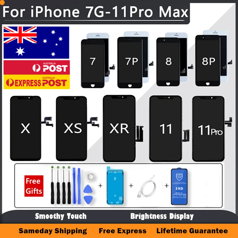 iPhone X XR S Max 11 12 3 4 5 6Pro Max LCD OLED Screen Replacement Touch Display - image 1 of 4