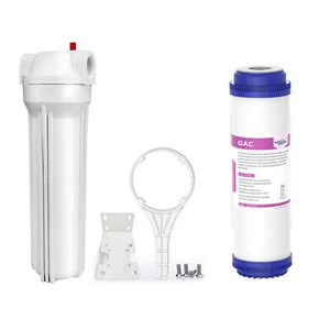 10 Inch Whole House Water Filter Housing Filtration 10" x2.5" Activated Carbon - Picture 1 of 14