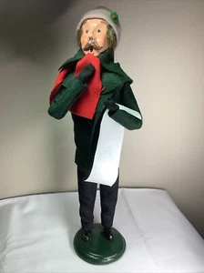 1985 Byers Choice Limited Christmas Man Holding Song Sheet 14" Figurine 338 - Picture 1 of 11