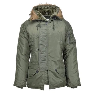 MIL-TEC Brand U.S. Army Green parka faux fur hooded Long Jacket - Picture 1 of 4