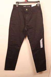 Old Navy Slim Built-In Flex Men's Black Flat Front Pants Size 28x30 - Picture 1 of 4