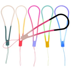 6 Pcs Braided Silicone Lanyard Wrist for Keys Wristlet Keychains - Zdjęcie 1 z 12