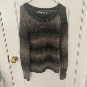 360 Sweater Pullover Pulli grau schwarz ombre flauschig Alpaka Wolle Gr. Small - Bild 1 von 4