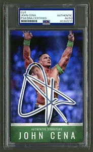 John Cena Signed Cut (PSA) WWE Wrestler Pro Wrestling Auto Custom Photo Card - Picture 1 of 2