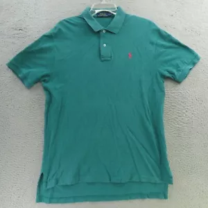 Ralph Lauren Poloshirt Herren Large Grün Soli Kurzarm Rosa Pony Klassiker - Bild 1 von 7