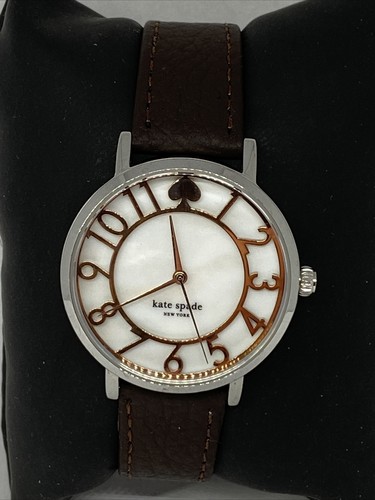 Orologio da polso donna Kate Spade New York 0782 pelle marrone quadrante bianco analogico XX611