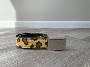 Gepard Giraffe Animal Print GÜRTEL Schnalle 80er Neon Trend Retro Vintage Zoo weich - Bild 1 von 4