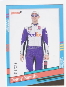 2024 Panini Donruss Racing RETRO CAROLINA BLUE #136 DENNY HAMLIN 12/249 NASCAR - Picture 1 of 2