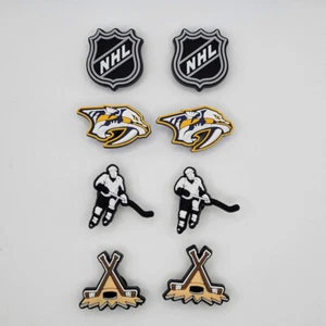 Equipo de hockey NHL Nashville Predators para zapatos Crocs dijes - 8 piezas - Imagen 1 de 1