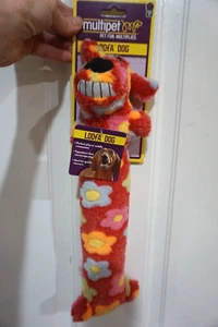 NEU MIT ETIKETT MULTIPET HUNDESPIELZEUG LOOFA WIRBEL MIT QUIETSCHER HIMBEERE - Bild 1 von 4