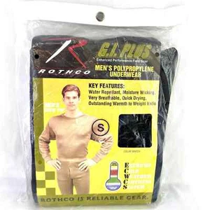 US Army ECWCS Black Crew Top Polypropylene Rothco Small 6118 - Picture 1 of 3