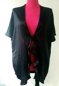 NWT Victoria's Secret Black Kimono Top One Size Fits Most - Picture 1 of 8