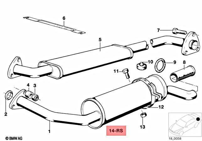 Conjunto de peças de montagem para sedã BMW E21 315 316 318i 320 320i fabricante de equipamento original 18211246471 - Imagem 1 de 1