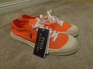 NEW Polo Ralph Lauren Essence 100 Canvas Sneaker Orange Men’s UK 8 EU 42 £79.00 - Picture 1 of 19