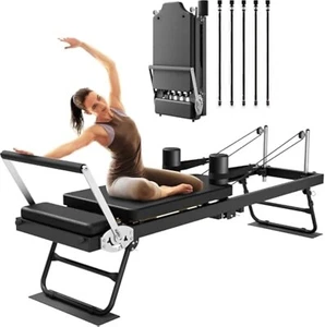 Eeeza Foldable Steel Frame Pilates Reformer Latex Hose Drawstring - Picture 1 of 6