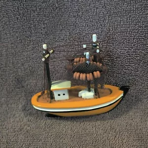 Vintage Decor Fishing Boat w Fishing Nets Unknown Origin 4L x 3.5H x 2.5W - Picture 1 of 2