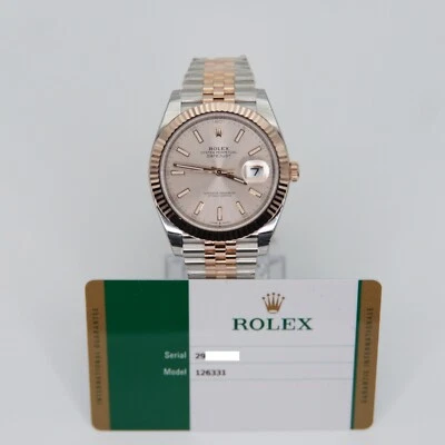 Rolex Datejust 41 mm dos tonos oro rosa 18 quilates acero 126331 Jubilee Foto 1 de 4
