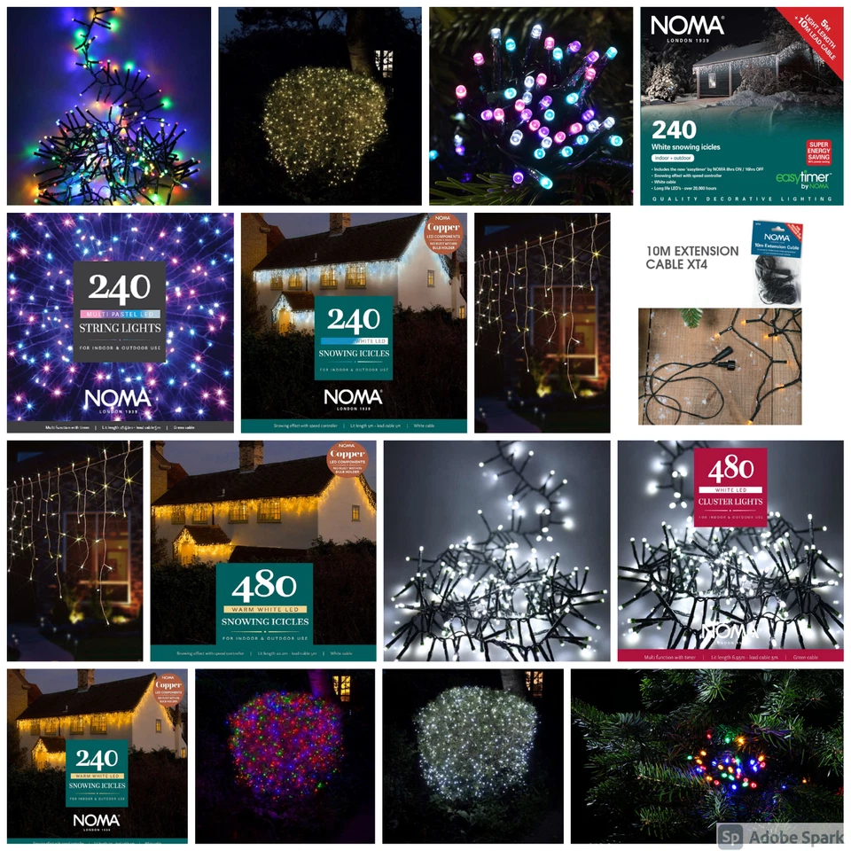 Outdoor and Indoor Christmas Garden Lights String Cluster Icicle LEDs  - Image 1 of 1