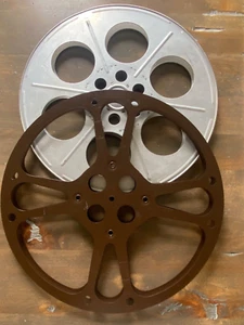 Empty 16mm Metal Movie Film Reel Lot x 2 Goldberg & Unbranded 1600' - Picture 1 of 7