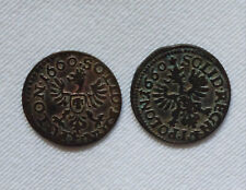 Wonderful Lot #7 2 Rare Medieval Lithuanian/Polish Coins John II Casimir Vasa.