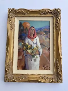 Gianpietro Maggi Painting Portrait Woman Italy Italian Landscape Listed Famous - Picture 1 of 11
