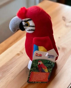 Peluche Dole Discovery Channel 1991 de colección guacamayo loro pájaro nuevo con etiquetas - Imagen 1 de 9