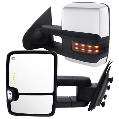 Towing Mirrors for Silverado  Suburban Tahoe Sierra Yukon  03-07 CHROME PAIR - Изображение 1 из 4