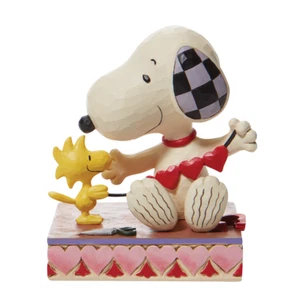 Jim Shore Peanuts Snoopy Woodstock Hearts Garland Valentines Day Figure 6007937 - Picture 1 of 4