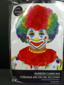 Rainbow Clown Wig Costume Halloween Youth - Picture 1 of 2