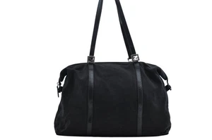 Authentic FENDI Jersey Leather Shoulder Tote Bag Black Junk L2739 - Picture 1 of 10