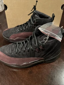 Nuevo A Ma Maniere Nike Air Jordan 12 Retro Negro Burg 2023 Talla Wm 9 Mn 7.5 - Imagen 1 de 9