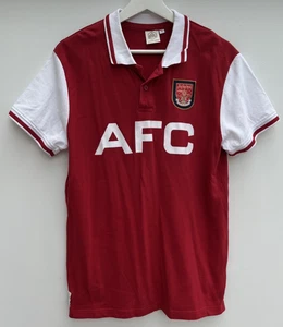Arsenal Retro 1997/98 Football Shirt Double Winners Heritage Polo Red Mens M - Picture 1 of 10