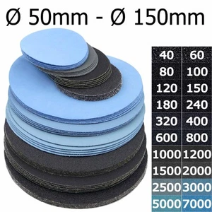 Feinschleifscheiben Klett ungelocht Nassschleifen 50mm-150mm wasserfest Exzenter - Bild 1 von 20