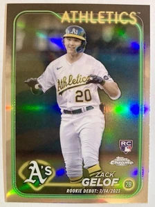 2024 Topps Chrome Update #USC40 ZACK GELOF Refractor Rookie Debut RC A's SP - Imagen 1 de 2