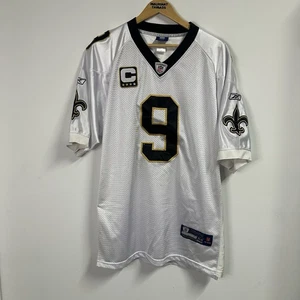 New Orleans Saints NFL #9 Drew Brees Home Jersey Reebok Size 54 2XL - Picture 1 of 11