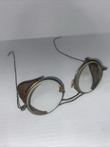 Vintage Early 1900's Wire Mesh Side Safety Goggles  Steam Punk - Picture 1 of 5